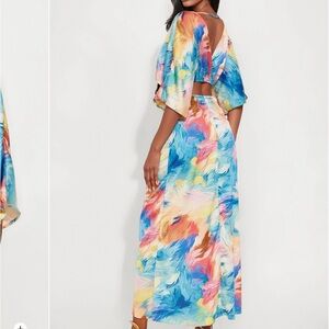 Vibrant Multicolor Maxi Dress